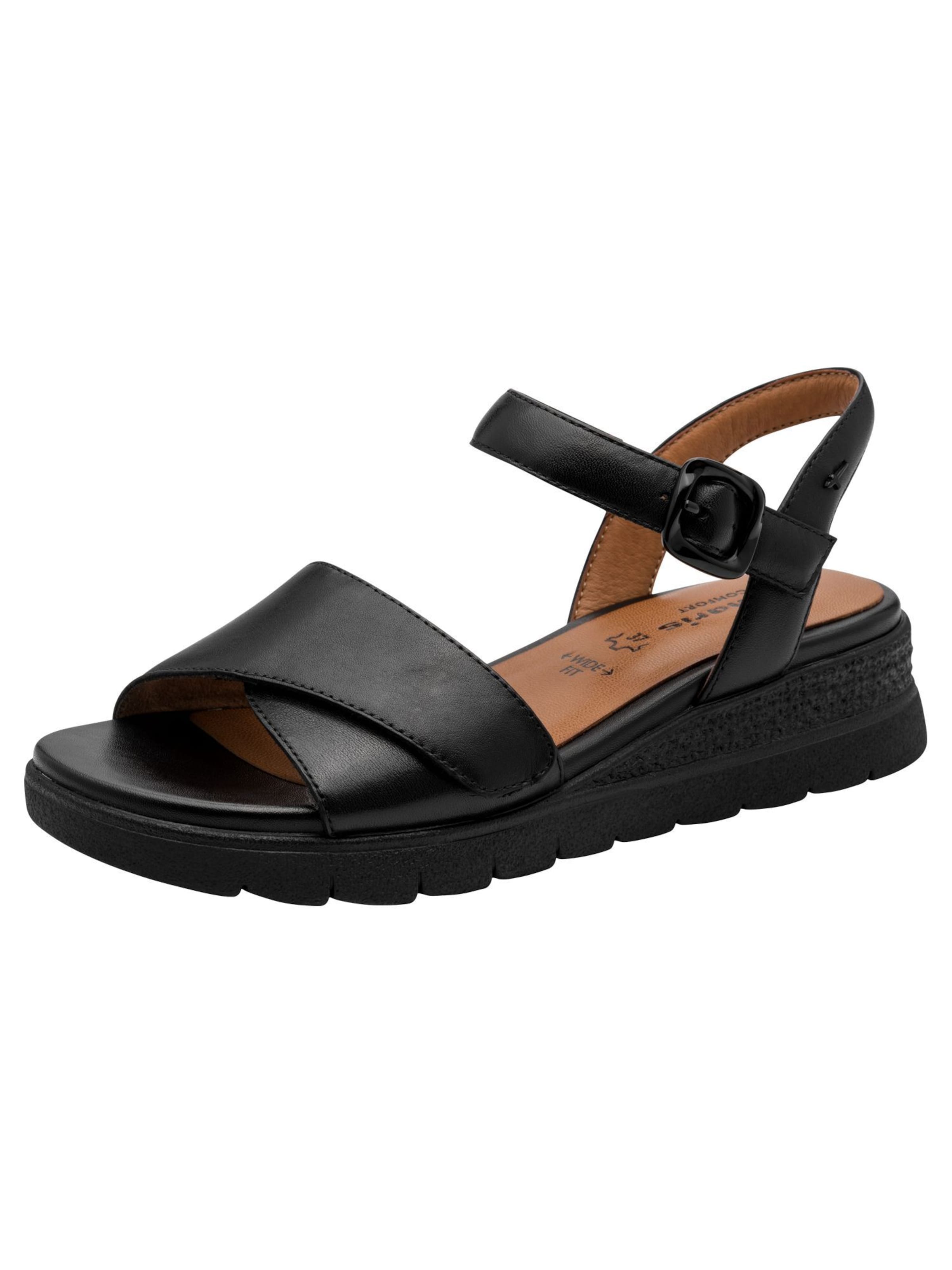 Tamaris Sandale in Schwarz: Vorderseite