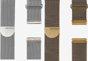 WRISTR Digital Watch 'Milanese' in Gold: front