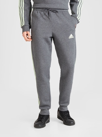 ADIDAS SPORTSWEAR Tapered Sporthose 'Essentials' in Grau: predná strana