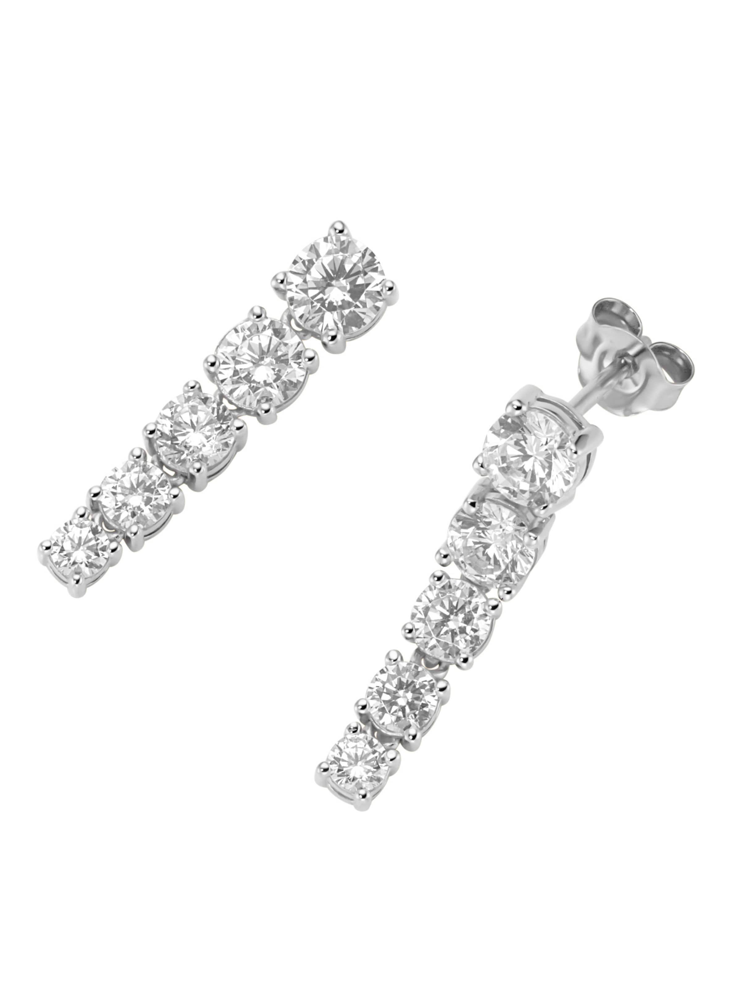 Smart Jewel Pendientes en plata / transparente, Vista del producto