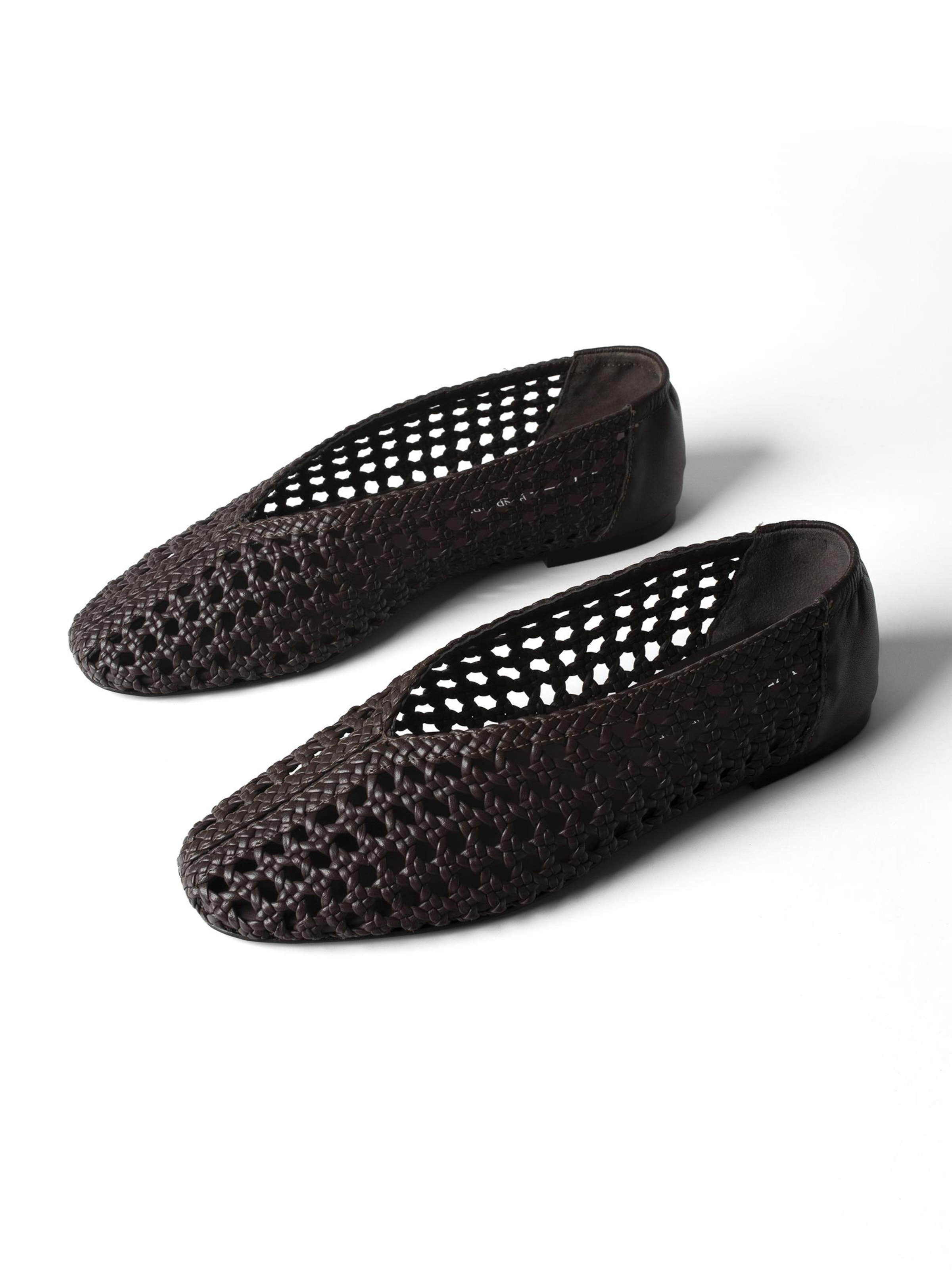 L37 HANDMADE SHOES - Pantufa 'REMEMBER THIS MORNING' em castanho