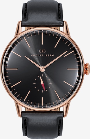 August Berg Analoog horloge 'Serenity' in Zwart: voorkant