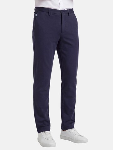 U.S. POLO ASSN. Regular Chino in Blauw: voorkant