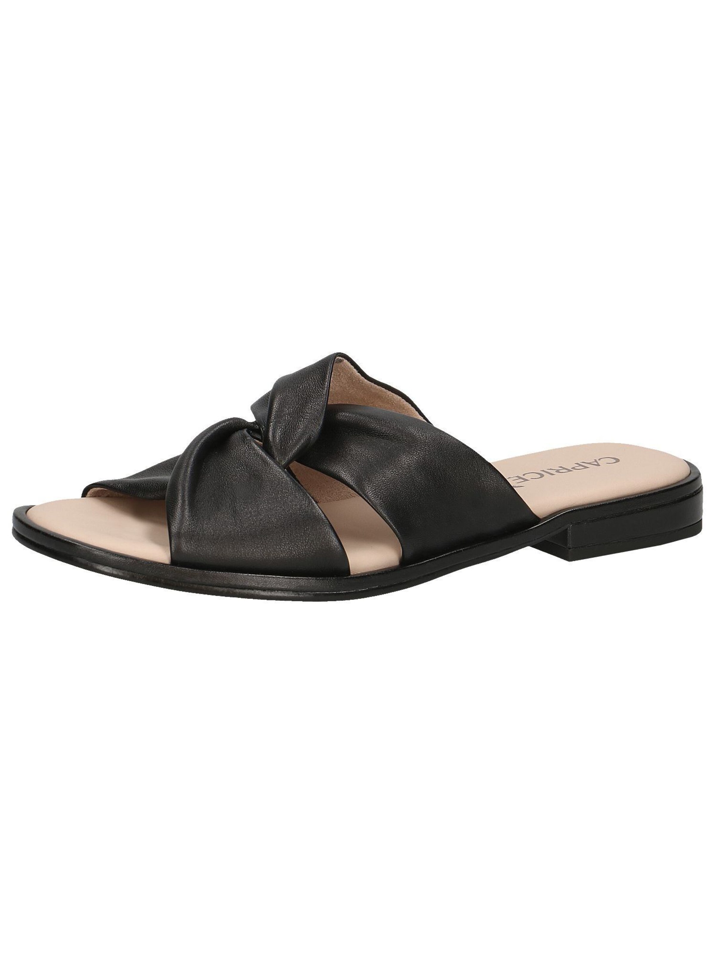 CAPRICE Mules in Black: front