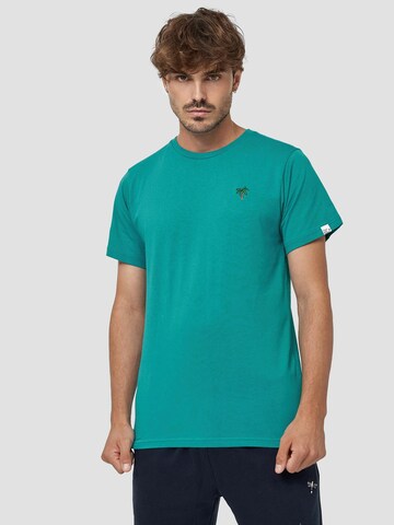 Mikon Shirt 'Palme' in Blauw: voorkant