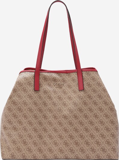 Shopper 'VIKKY II' GUESS di colore marrone / cappuccino / oro / rosso, Visualizzazione prodotti