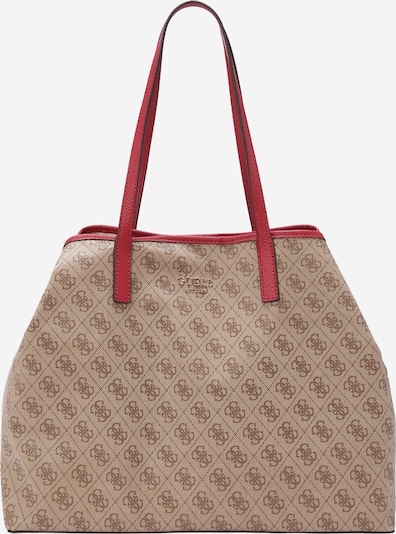 Shopper 'VIKKY II' GUESS di colore marrone / cappuccino / oro / rosso, Visualizzazione prodotti