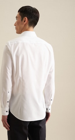 SEIDENSTICKER Slim fit Button Up Shirt 'Shaped' in White