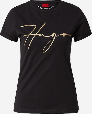 HUGO Red Shirt 'The Slim Tee 17' in Black: front