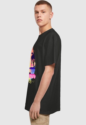 Merchcode T-Shirt 'Summer Vibes Sunset' in Schwarz