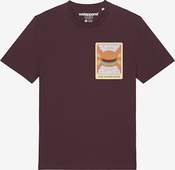 T-Shirt 'Tarot The Hamburger' Watapparel en rouge : devant