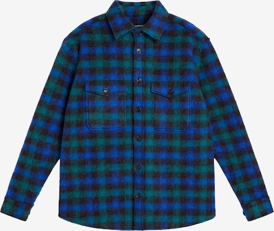 J.Lindeberg Tussenjas 'Carter Check' in de kleur Blauw / Groen / Zwart, Productweergave