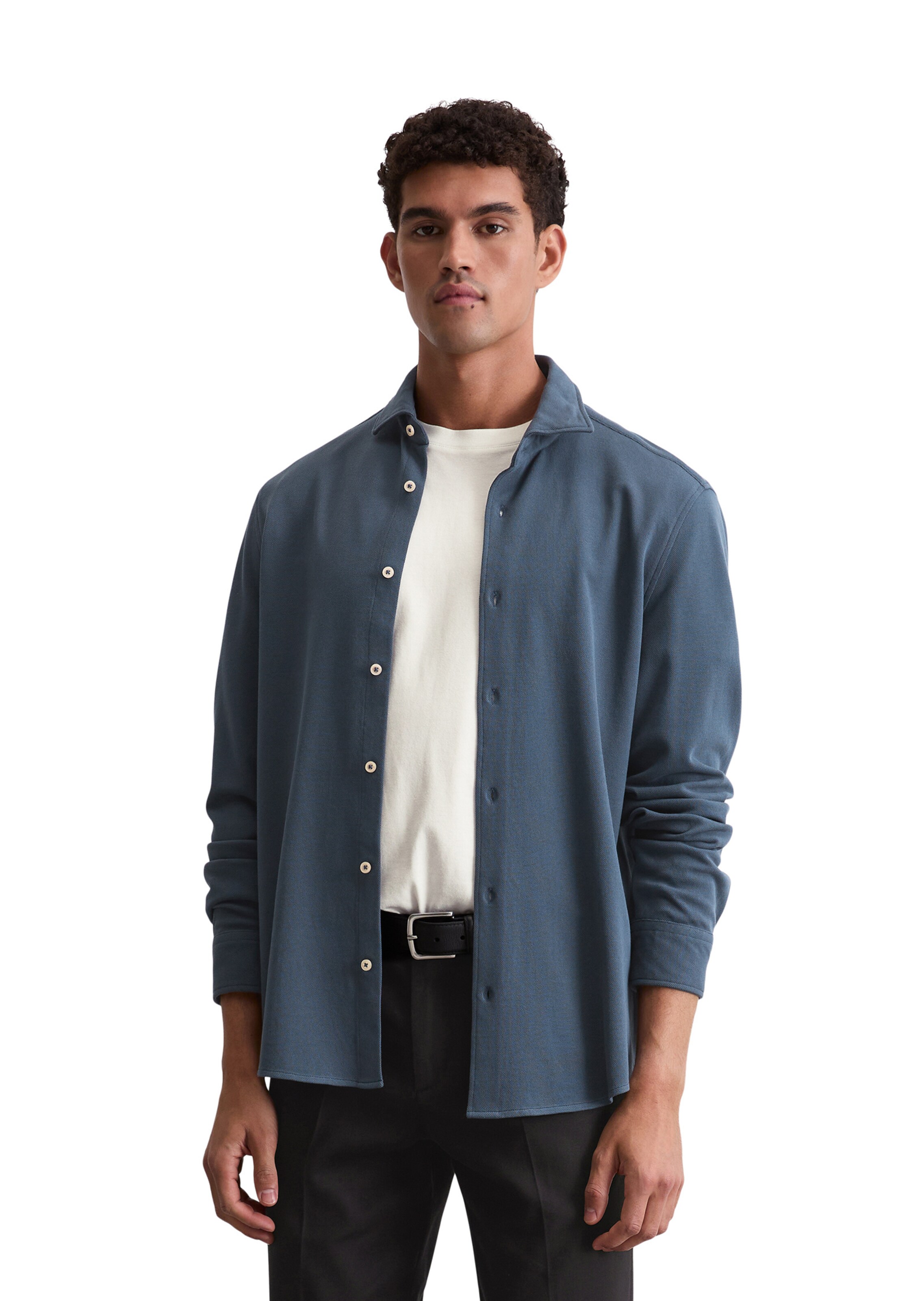 mėlyna Marc O'Polo Standartinis modelis Marškiniai: priekis