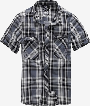 Brandit Средняя посадка Рубашка 'Roadstar' в Серый: спереди