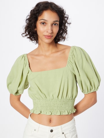 Nasty Gal Blouse in Green: front