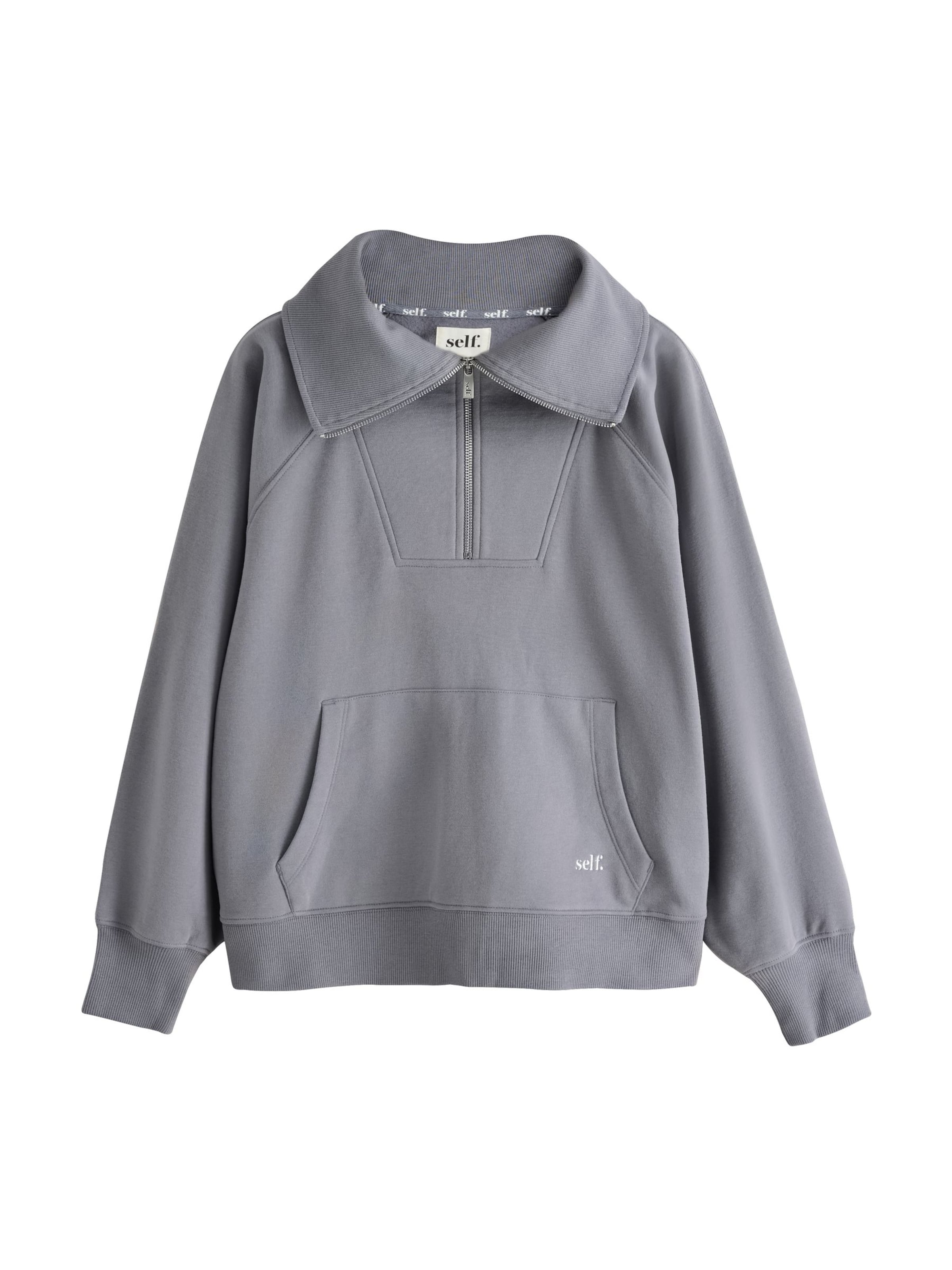 self. Sweatshirt in Grijs: voorkant