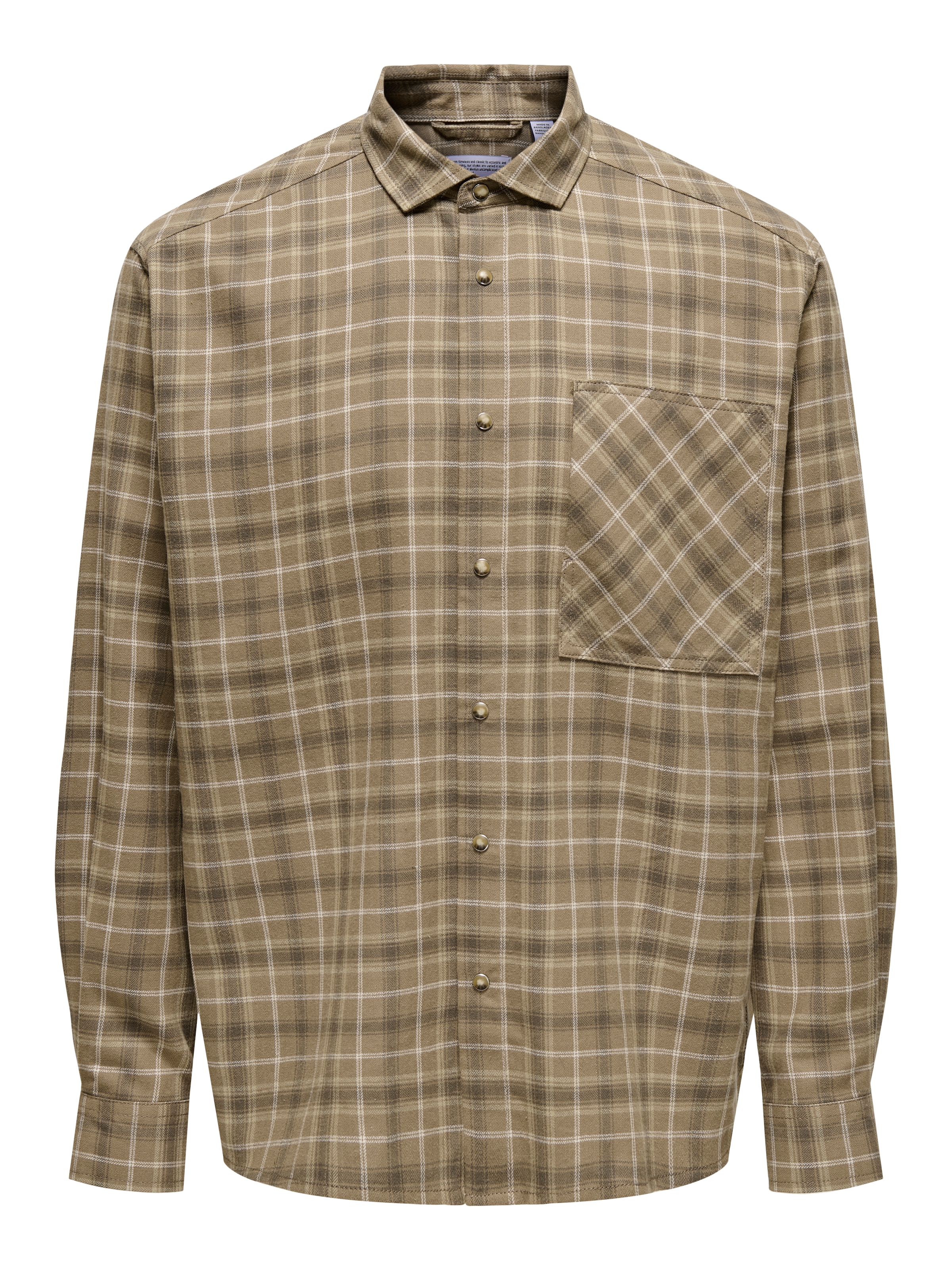 Only & Sons Overhemd 'ONSArcher' in Bruin: voorkant