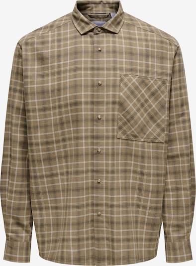 Only & Sons Košulja 'ONSArcher' u bež / svijetlosmeđa / tamno smeđa / bijela, Pregled proizvoda