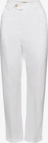 ESPRIT Regular Pleated Pants in White: front