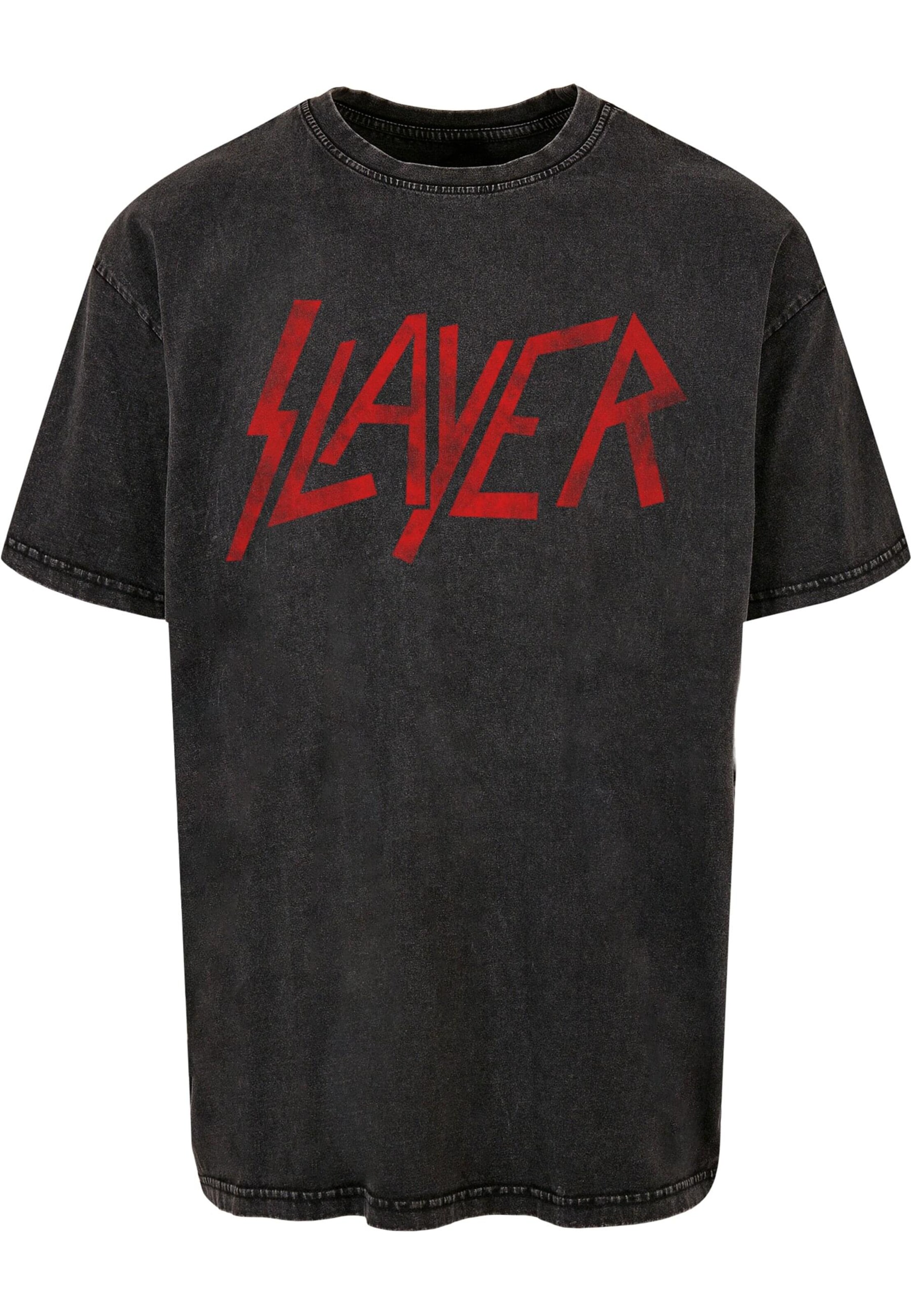 Merchcode T-Shirt 'Slayer' in Schwarz: Vorderseite