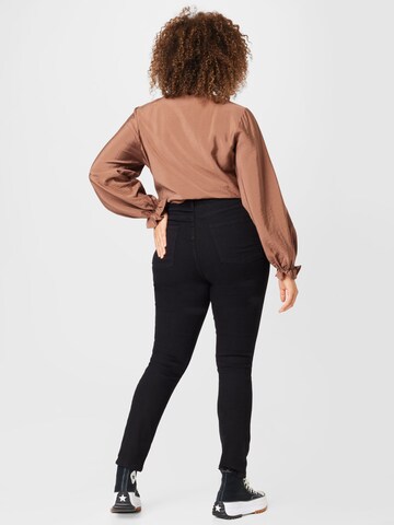 Dorothy Perkins Curve Skinny Džínsy 'Alex' - Čierna