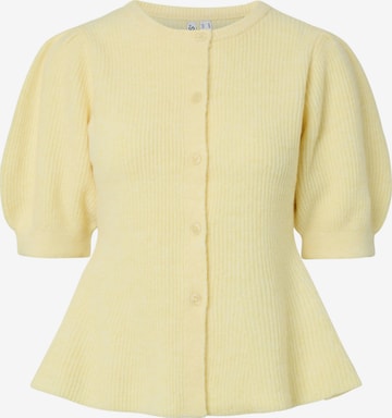 Cardigan 'PCSilly' PIECES en jaune : devant
