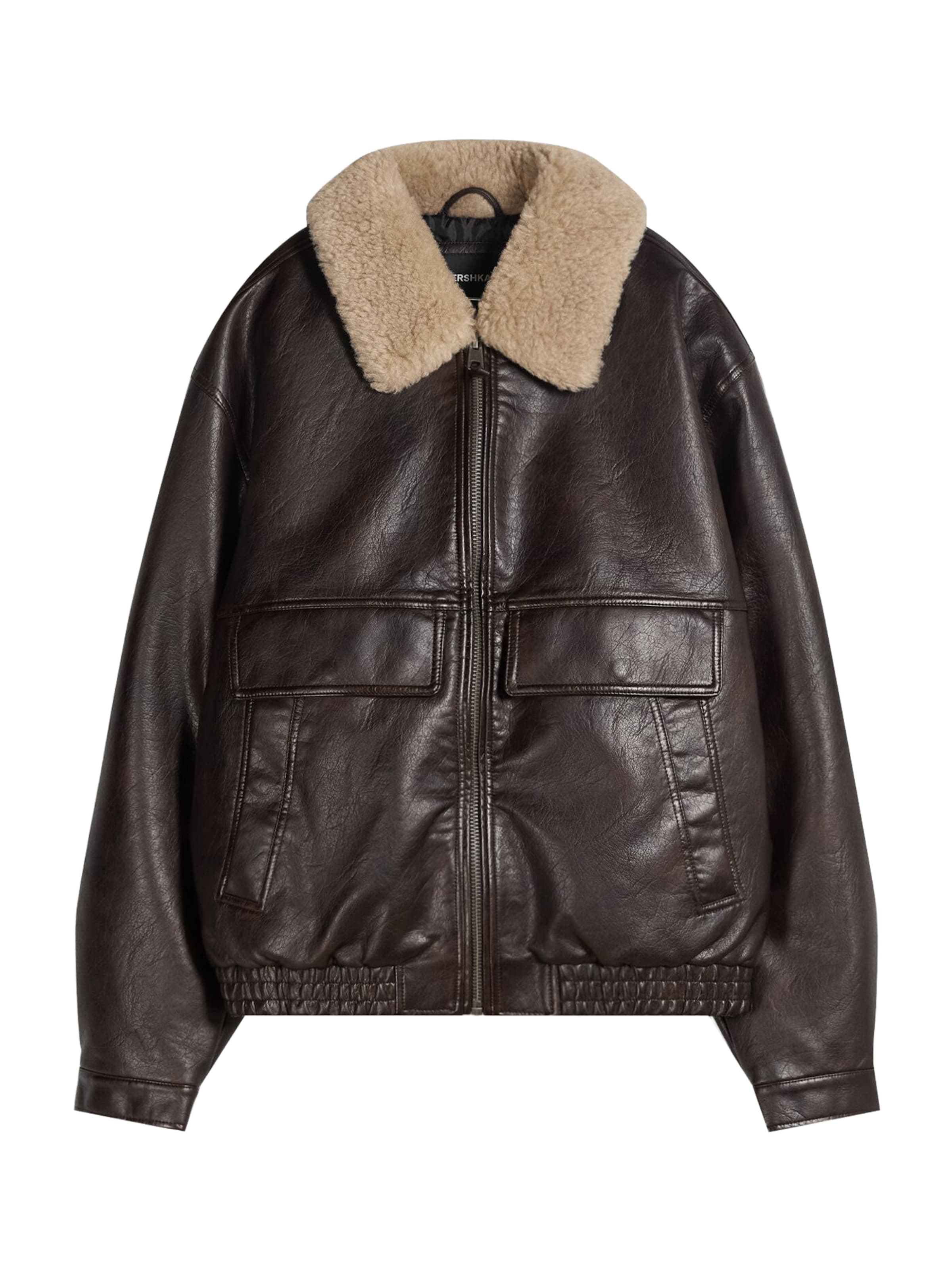 Bershka Jacke in hellbraun / dunkelbraun, Produktansicht