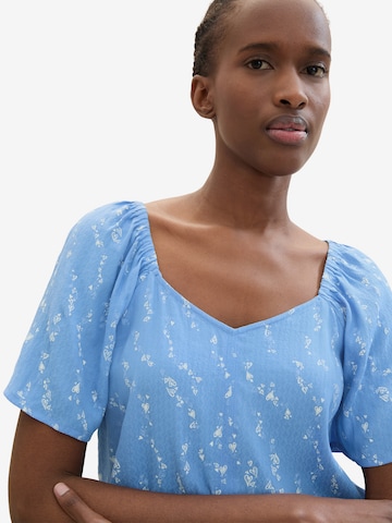 TOM TAILOR DENIM Bluse in Blau