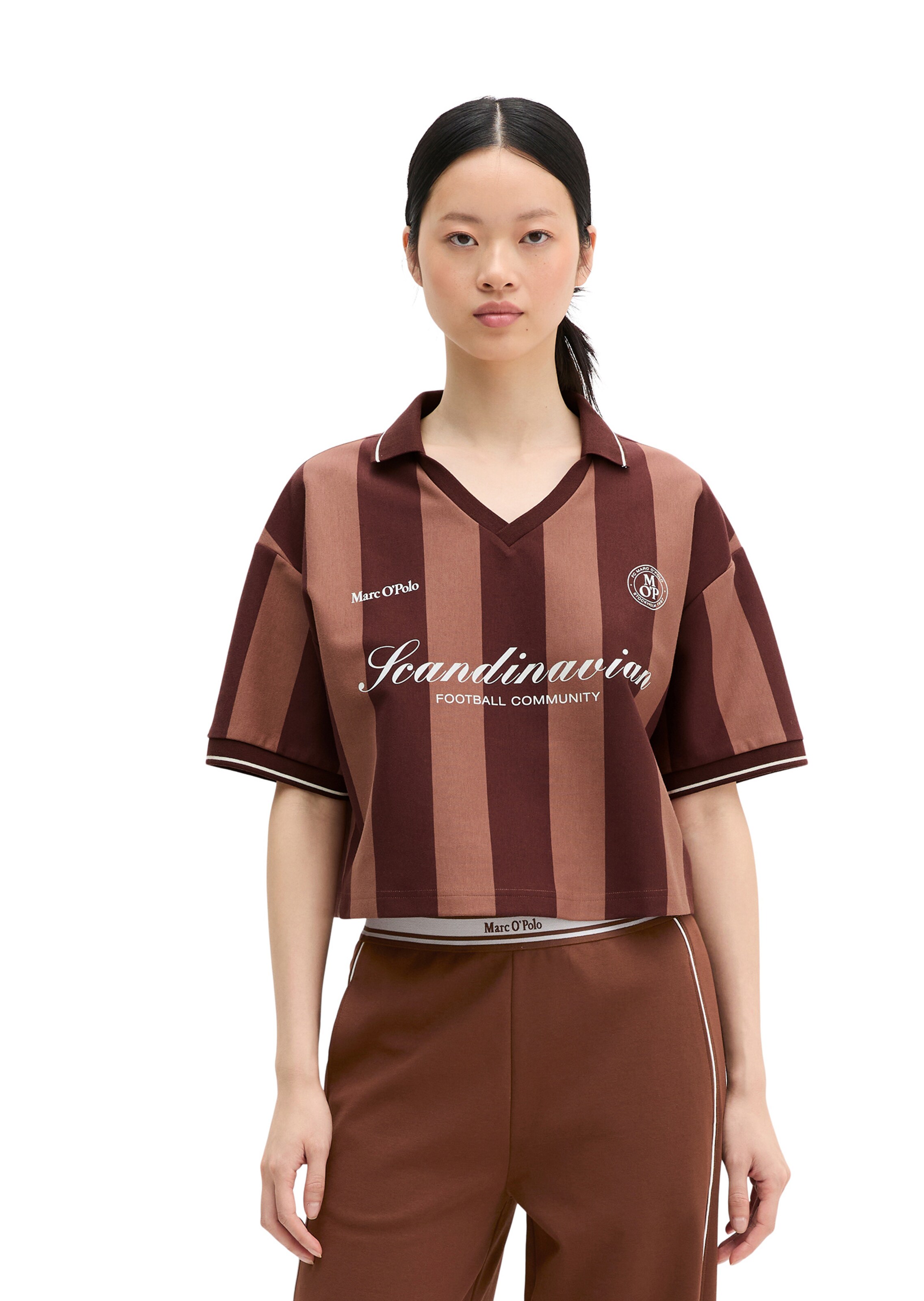 Marc O'Polo Poloshirt in Braun: Vorderseite