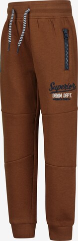 SALT AND PEPPER Tapered Pants in Brown