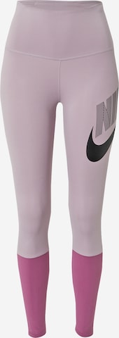 NIKE Sports trousers in Purple: front