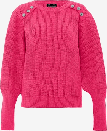 Pullover di faina in rosa: frontale