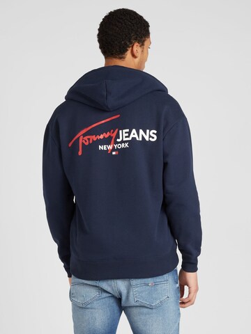 Tommy Jeans Zip-Up Hoodie in Blue: front