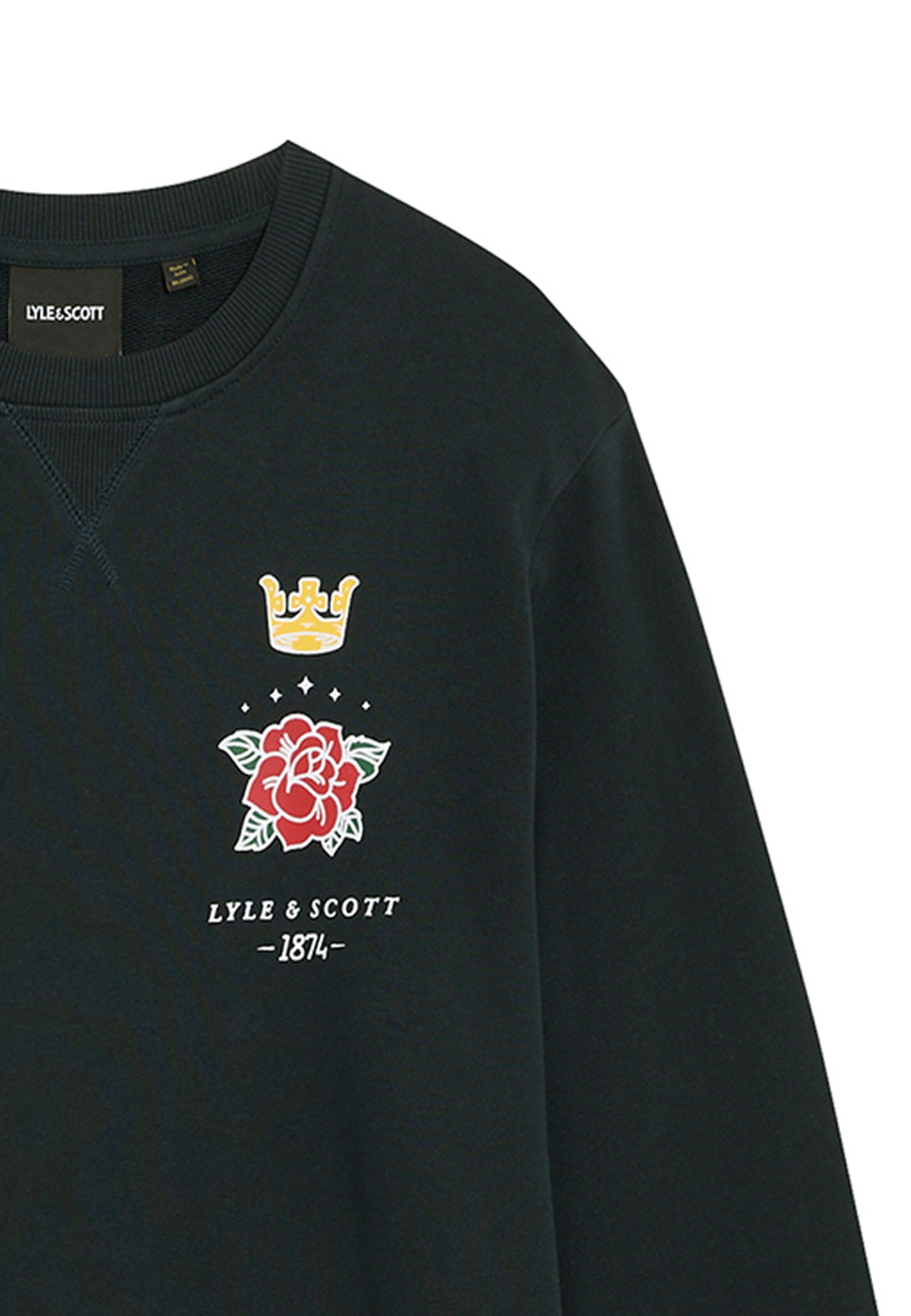 Lyle & Scott Sweatshirt 'Rose and Crown' in Blue
