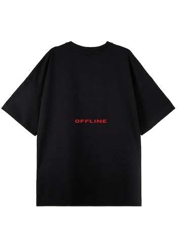 T-shirt oversize 'Offline' QWX2 en noir : devant