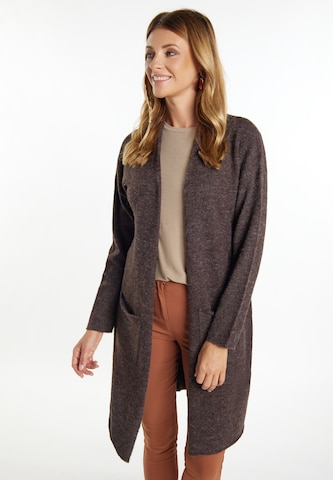 usha FESTIVAL Knit cardigan 'Carnea' in Brown: front