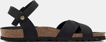 Sandale cu baretă de la Bayton pe negru