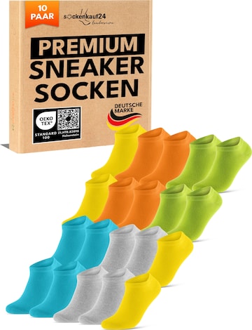 sockenkauf24 Ankle Socks 'Sneaker Socken' in Mixed colors: front