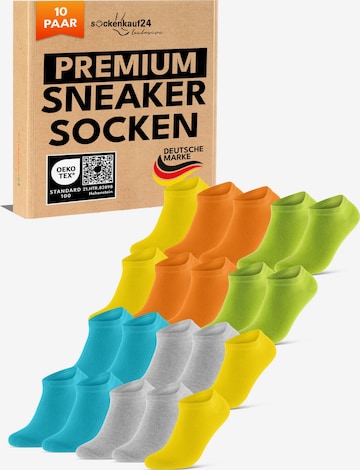 sockenkauf24 Ankle Socks 'Sneaker Socken' in Mixed colors: front