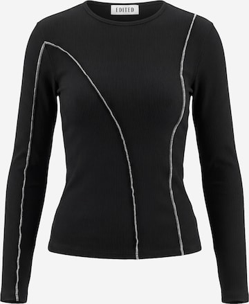 EDITED Shirt 'Mako' in Schwarz: Vorderseite