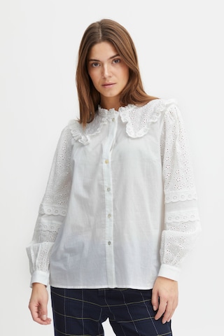 PULZ Jeans Blouse 'Olivia' in Wit: voorkant