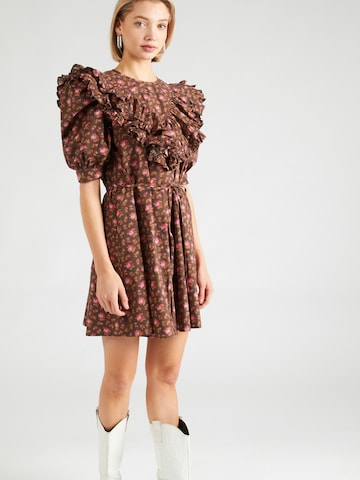 Custommade Dress 'Jeena' in Brown: front