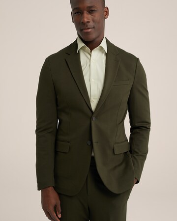 WE Fashion Slim fit Business-colbert in Groen: voorkant