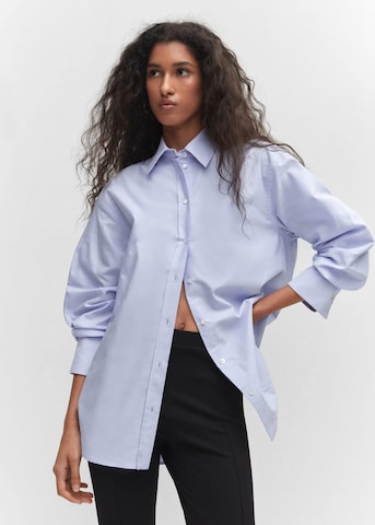 MANGO Blouse 'Colete' in Blue: front