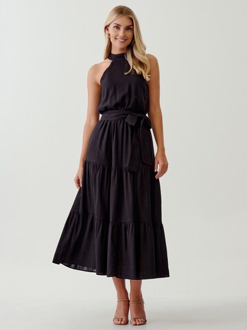 Robe 'KARLIA' Tussah en noir : devant