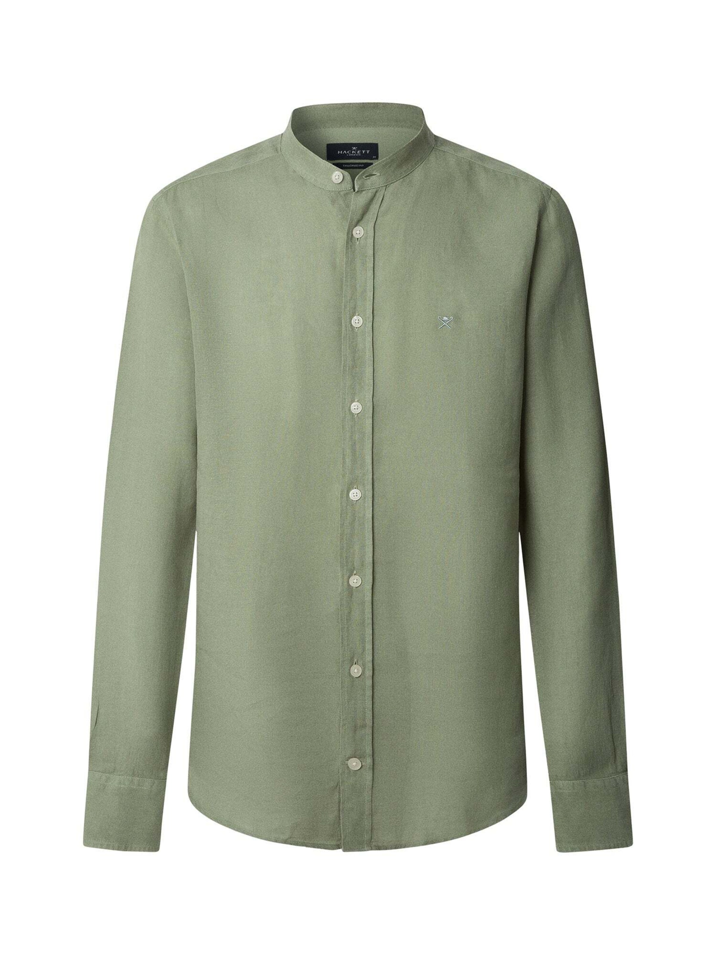 Hackett London Button Up Shirt in Green: front