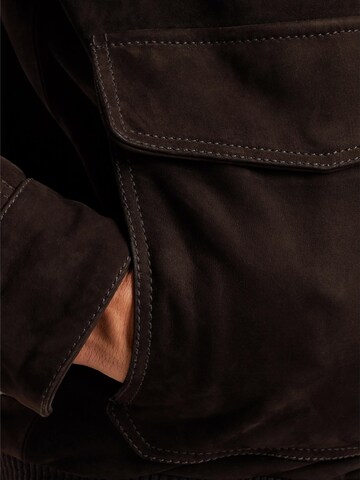 Giacca di mezza stagione 'Greenville Fur leather jacket' di PME Legend in marrone