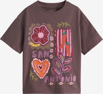 T-Shirt Next en marron : devant