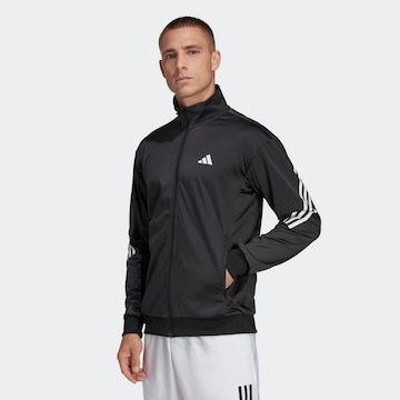 ADIDAS PERFORMANCE Athletic Jacket '3-Stripes ' in Black: front