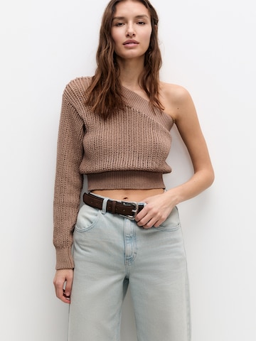 Pull&Bear Pulover | rjava barva